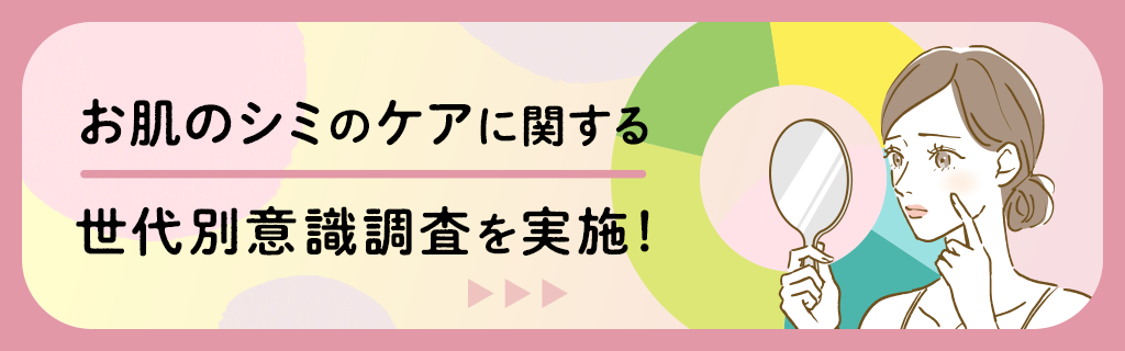 肌のシミケアに関する世代別意識調査